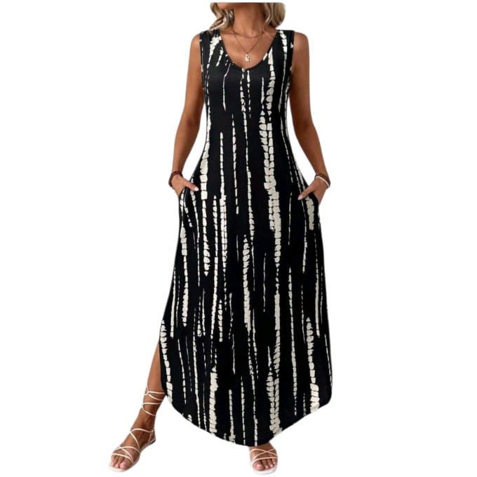 GlammeFab Side Slit Pocketed Dress