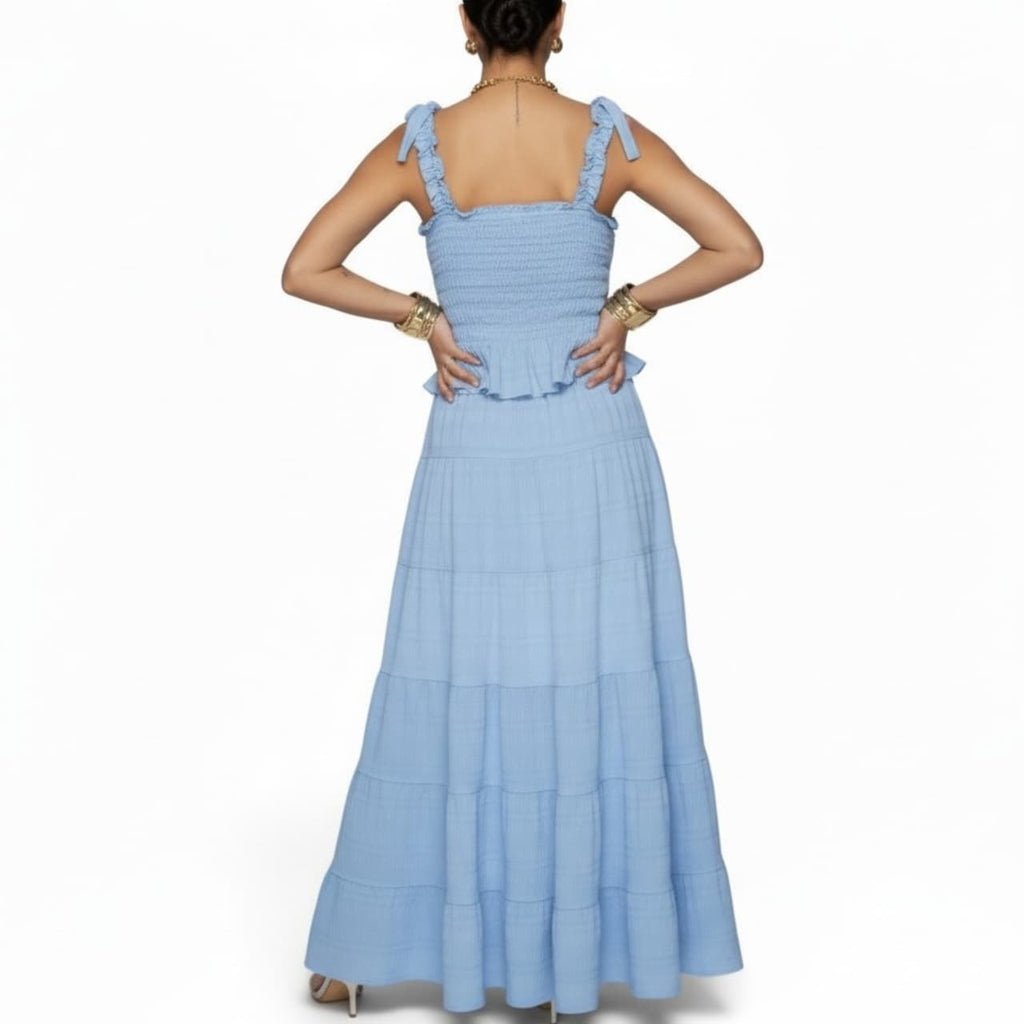 Two Piece Top & Skirt Blue