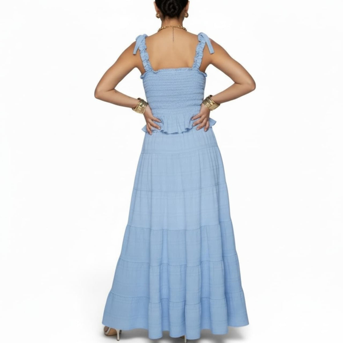 Two Piece Top & Skirt Blue