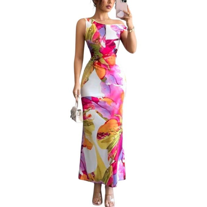 GlammeFab Asymetric Sleeve Dress