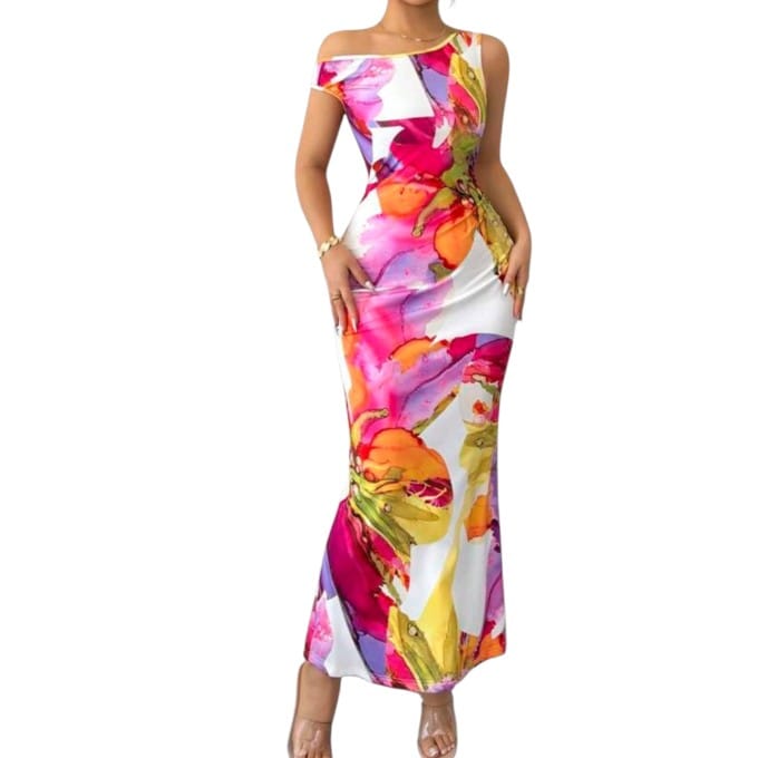GlammeFab Asymetric Sleeve Dress