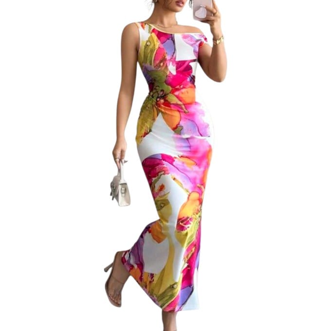 GlammeFab Asymetric Sleeve Dress